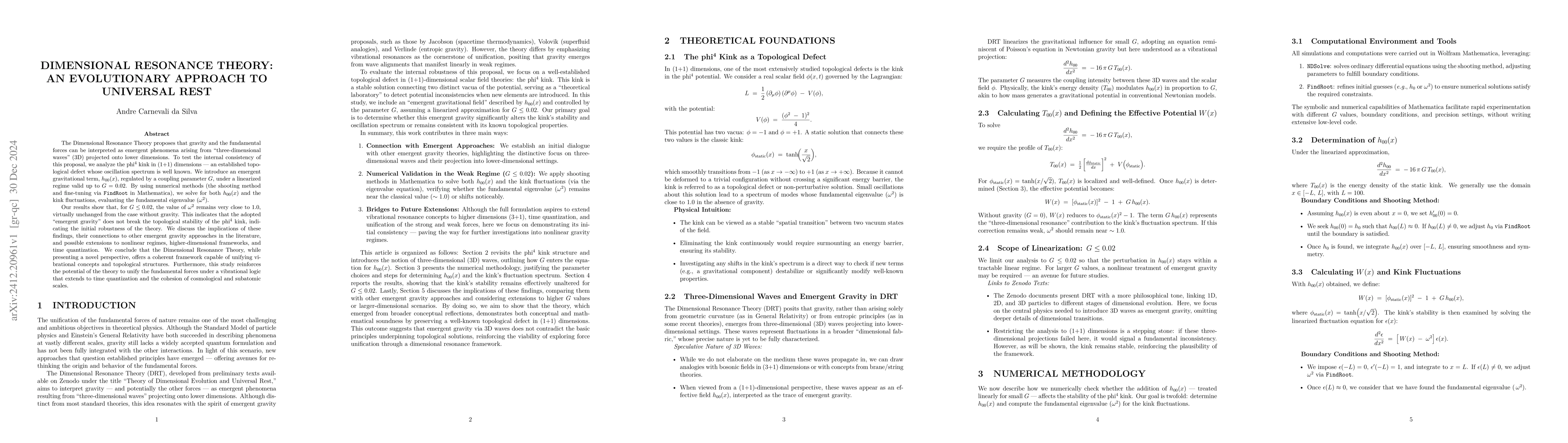 Thumbnail for Dimensional Resonance Theory: An Evolutionary Approach to Universal Rest