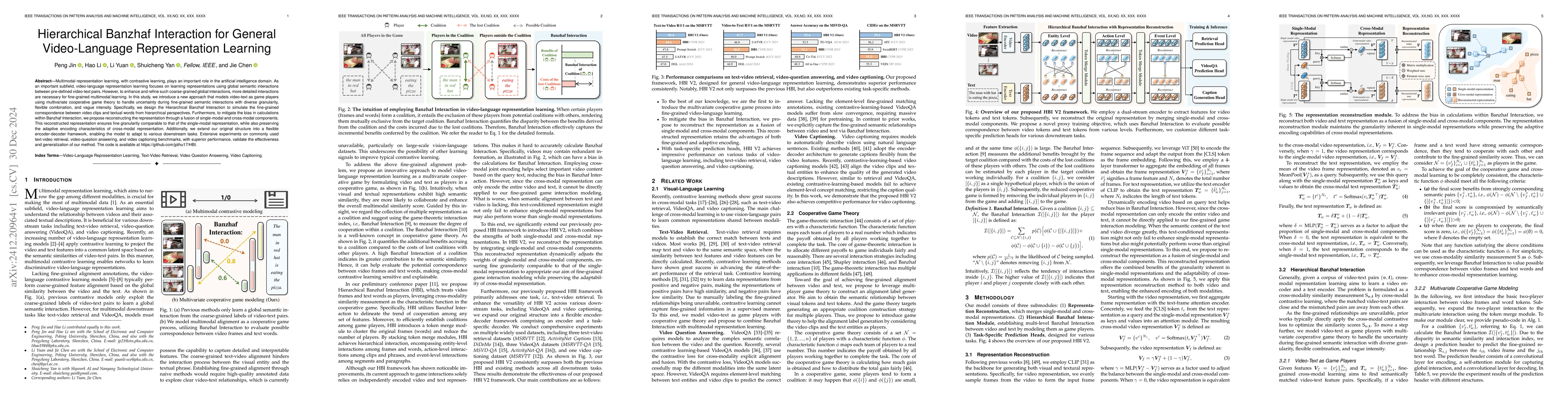 Thumbnail for Hierarchical Banzhaf Interaction for General Video-Language
  Representation Learning
