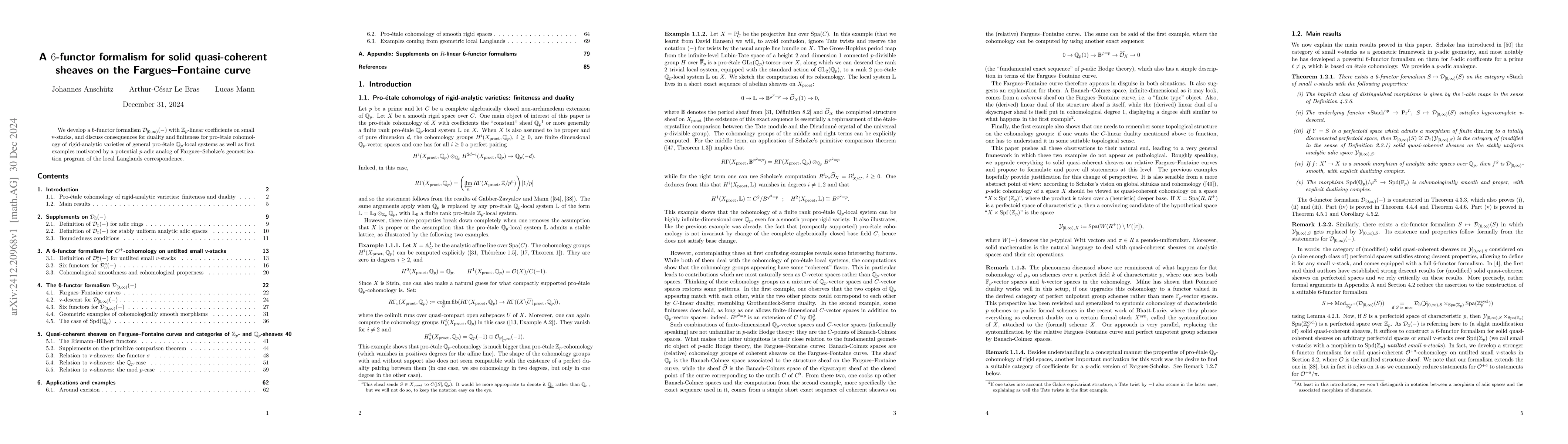 Thumbnail for A 6-functor formalism for solid quasi-coherent sheaves on the
  Fargues-Fontaine curve