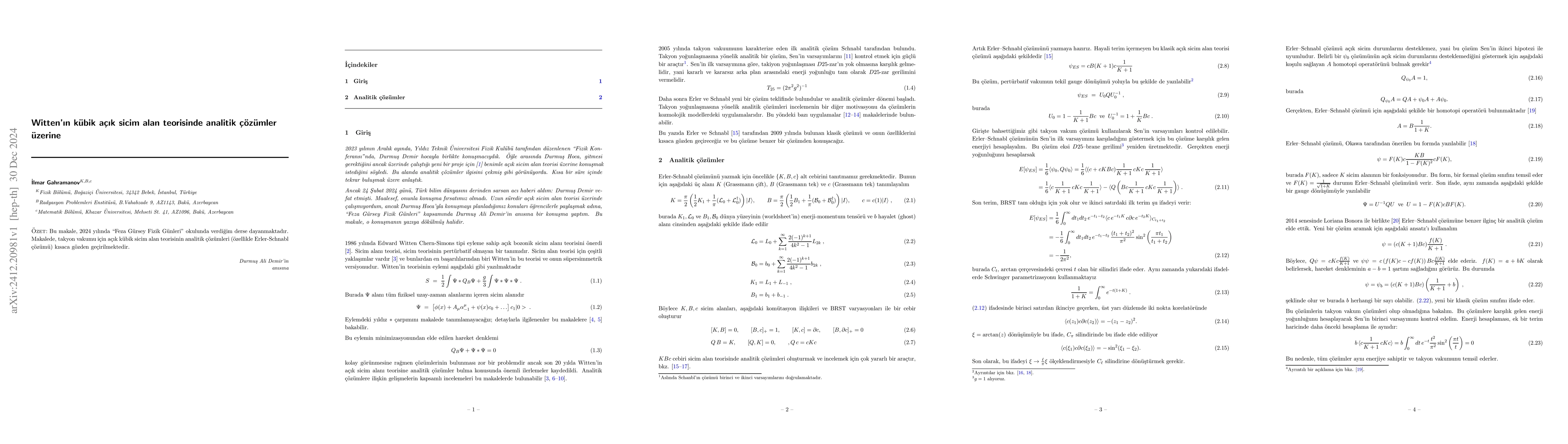 Thumbnail for On Analytical Solutions in Witten's Cubic Open String Field Theory