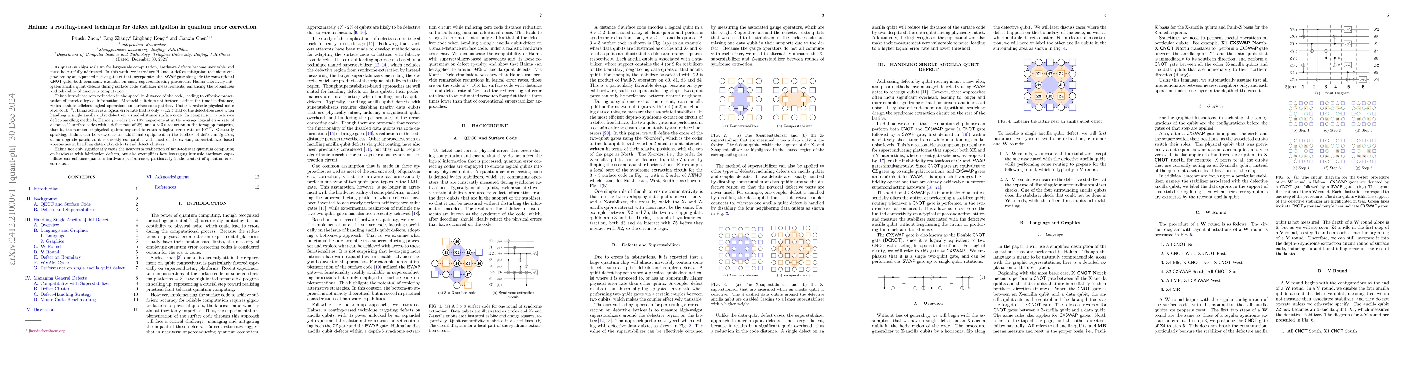 Thumbnail for Halma: a routing-based technique for defect mitigation in quantum error
  correction
