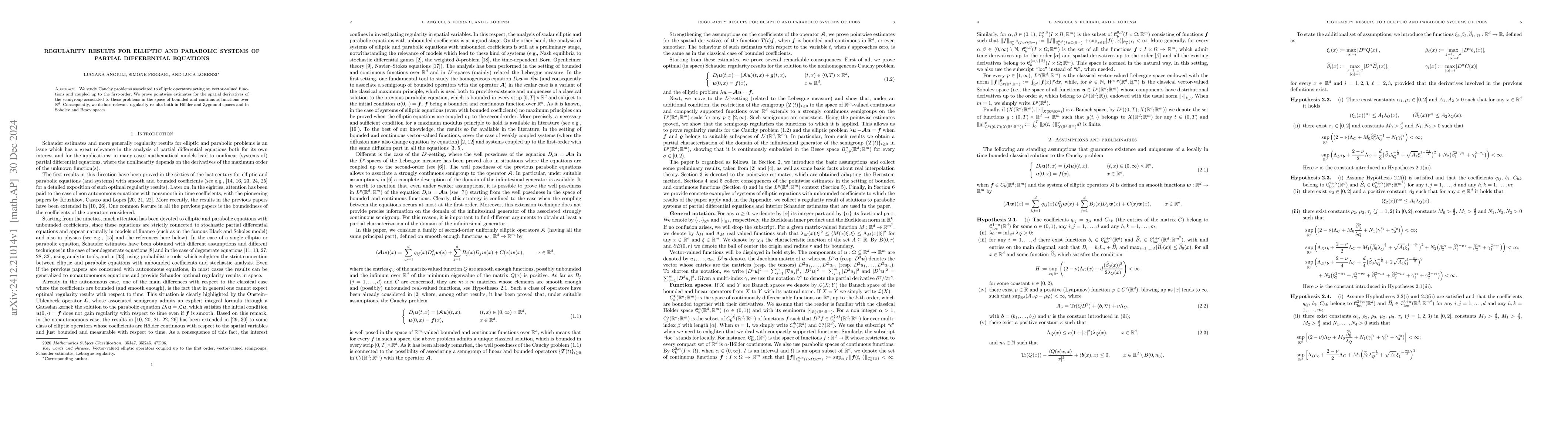 Thumbnail for Regularity results for elliptic and parabolic systems of partial
  differential equations
