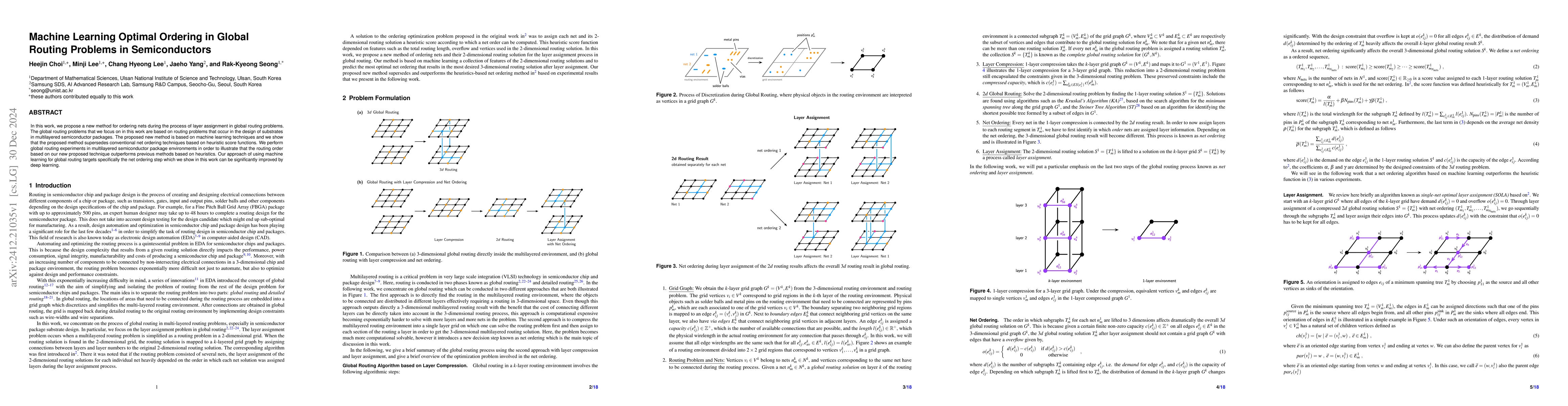 Thumbnail for Machine Learning Optimal Ordering in Global Routing Problems in
  Semiconductors