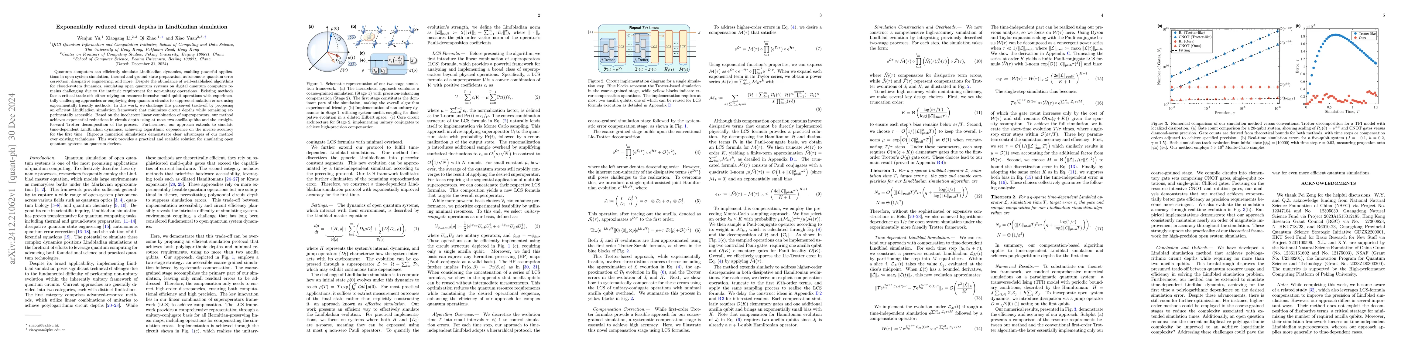 Thumbnail for Exponentially reduced circuit depths in Lindbladian simulation