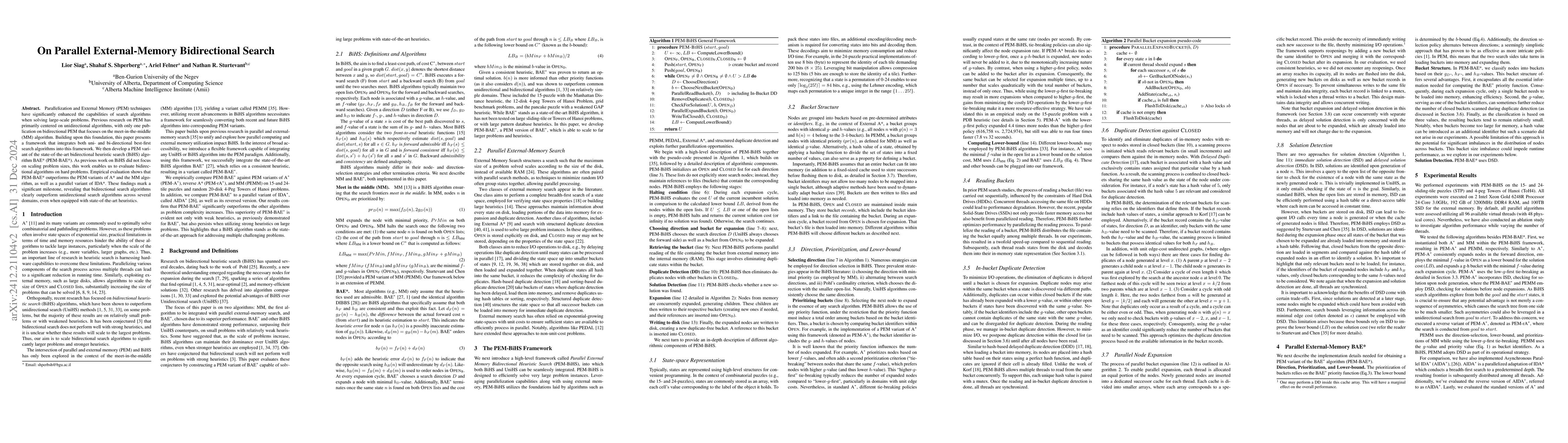 Thumbnail for On Parallel External-Memory Bidirectional Search