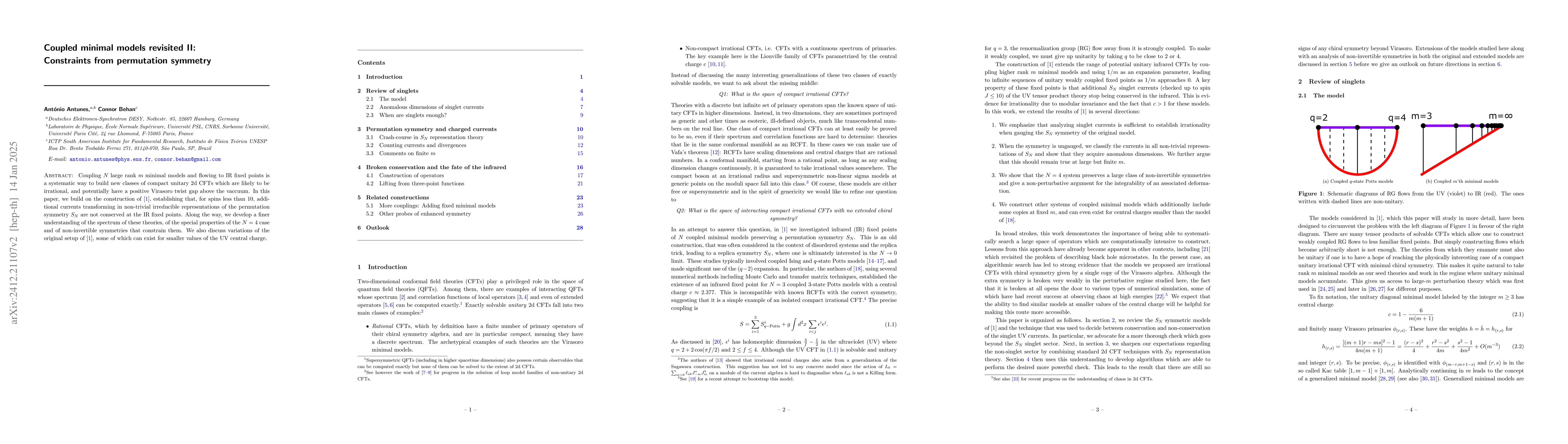 Thumbnail for Coupled minimal models revisited II: Constraints from permutation
  symmetry