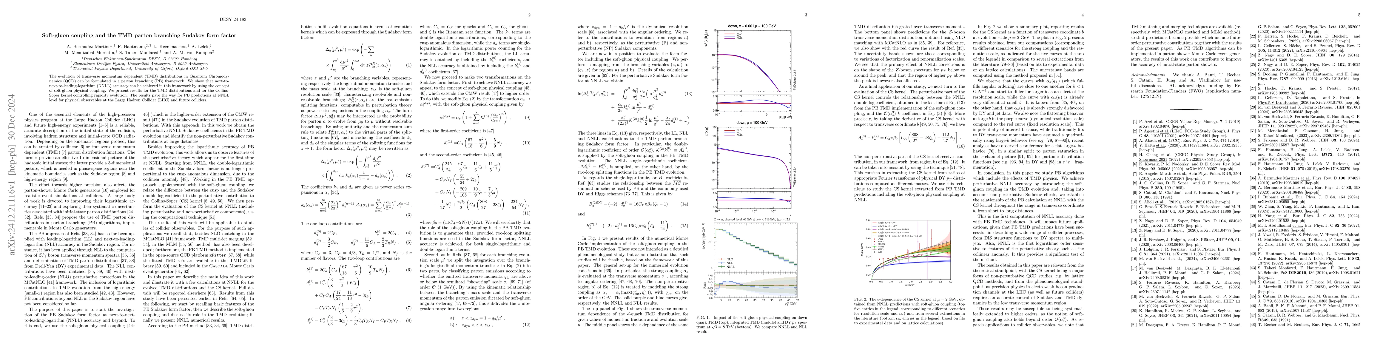 Thumbnail for Soft-gluon coupling and the TMD parton branching Sudakov form factor
