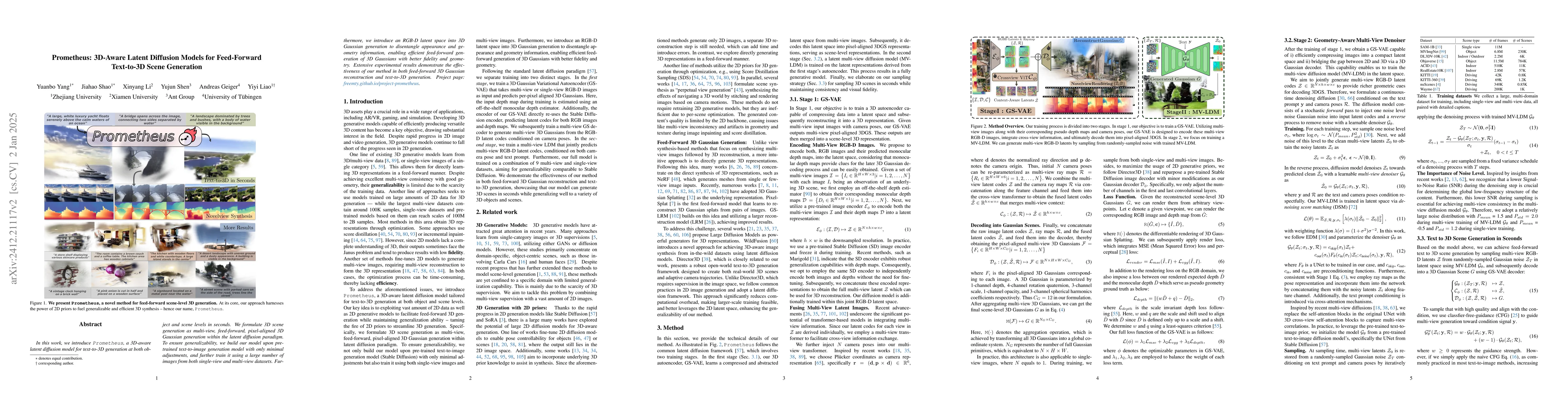 Thumbnail for Prometheus: 3D-Aware Latent Diffusion Models for Feed-Forward Text-to-3D
  Scene Generation