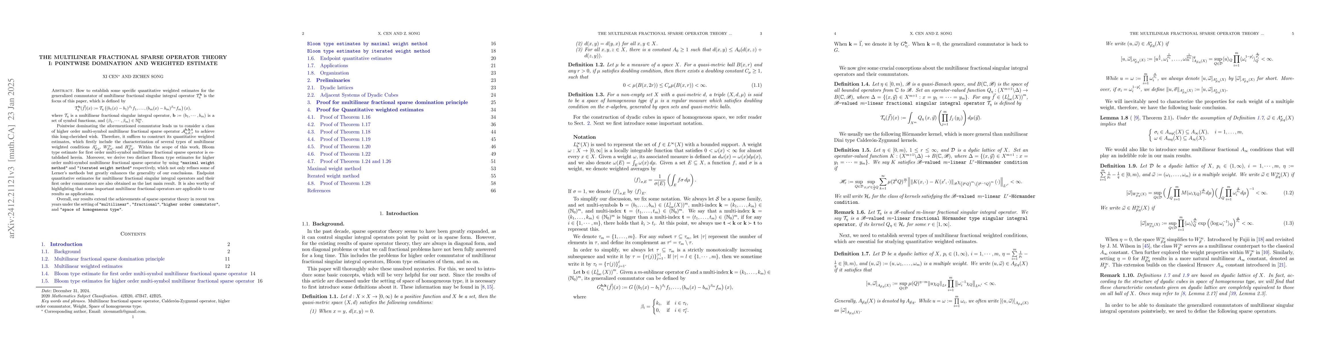 Thumbnail for The multilinear fractional sparse operator theory I: pointwise
  domination and weighted estimate
