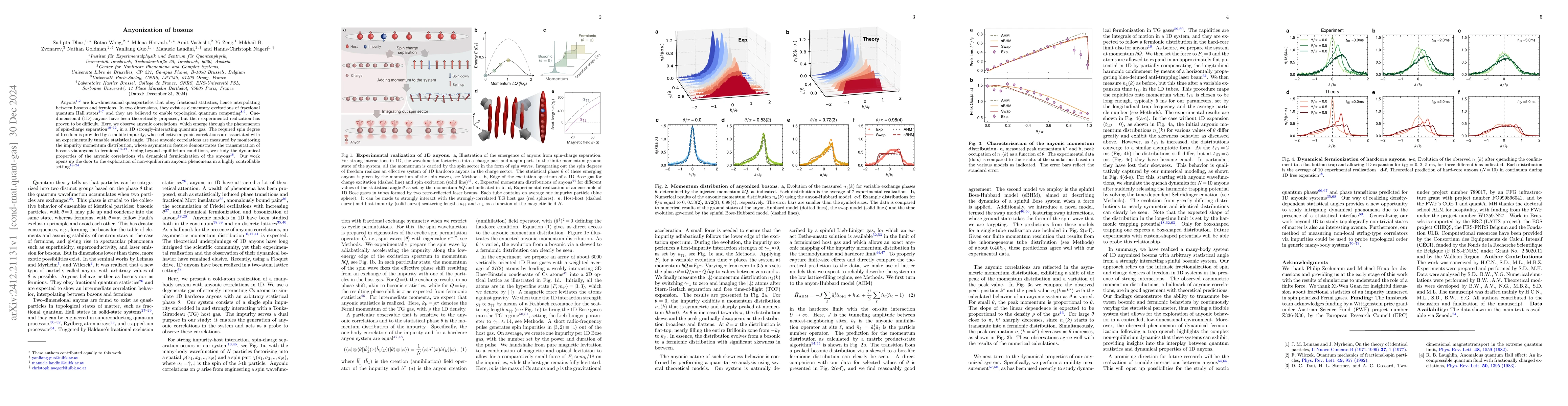 Thumbnail for Anyonization of bosons