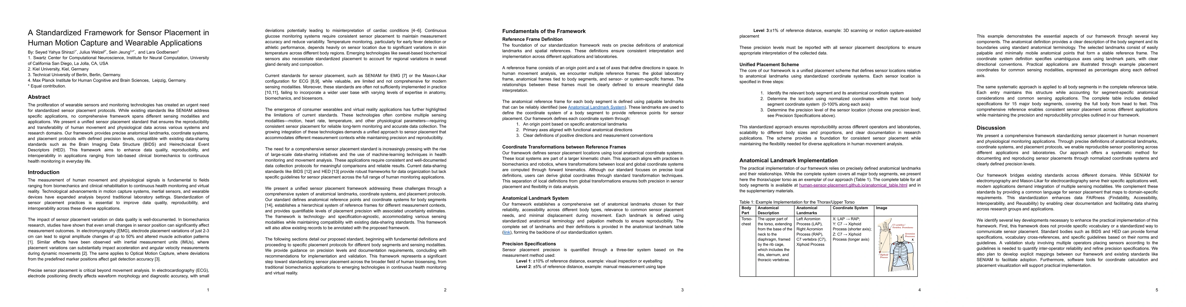 Thumbnail for A Standardized Framework for Sensor Placement in Human Motion Capture
  and Wearable Applications