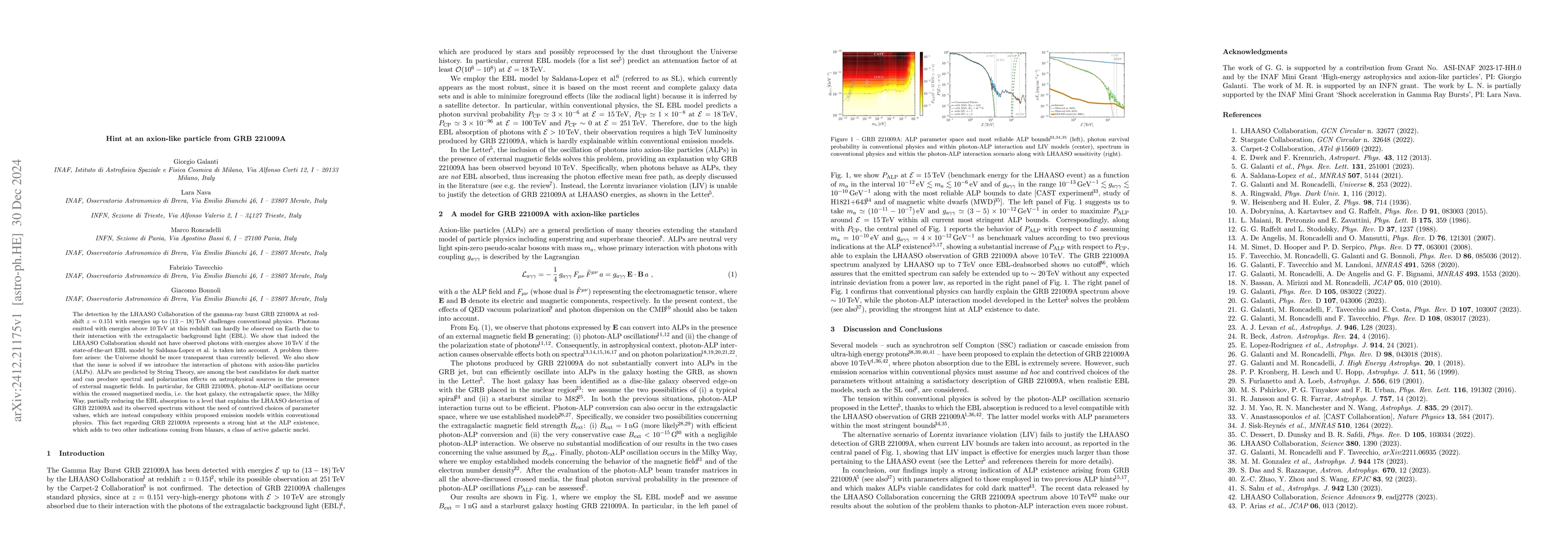 Thumbnail for Hint at an axion-like particle from GRB 221009A
