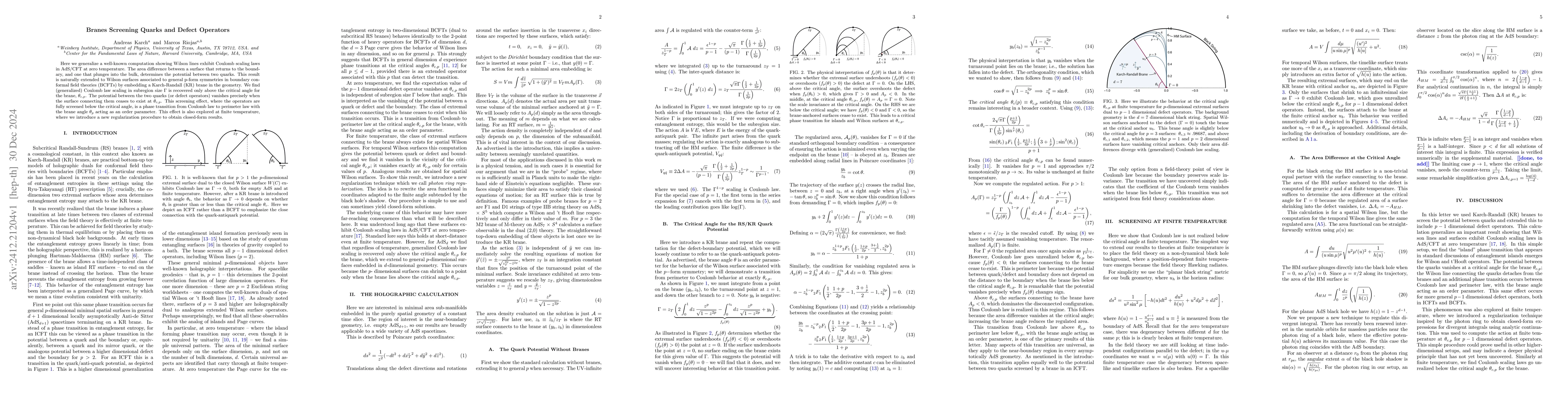 Thumbnail for Branes Screening Quarks and Defect Operators