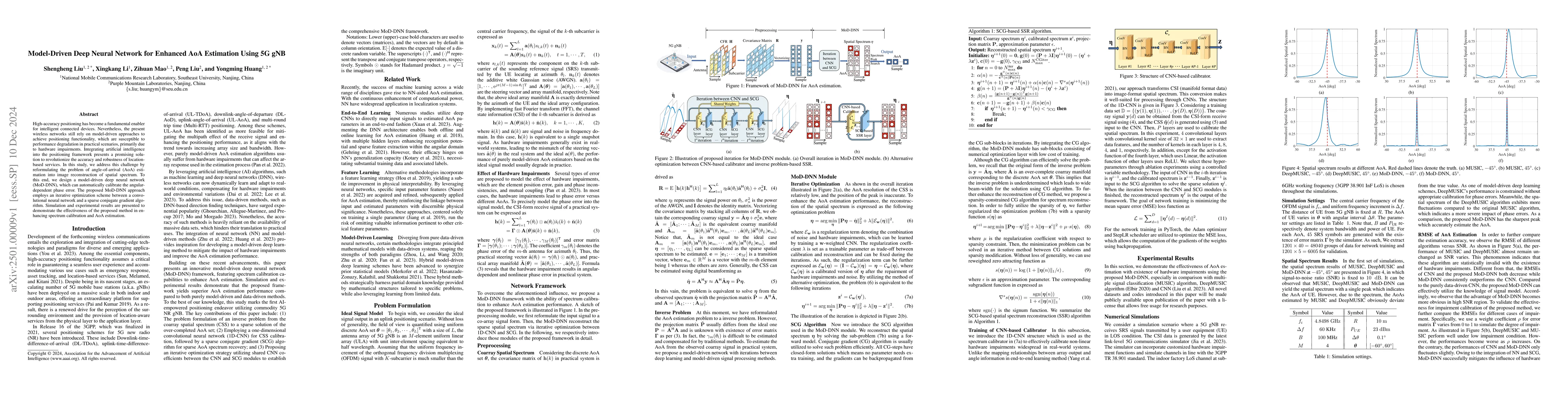Thumbnail for Model-Driven Deep Neural Network for Enhanced AoA Estimation Using 5G
  gNB