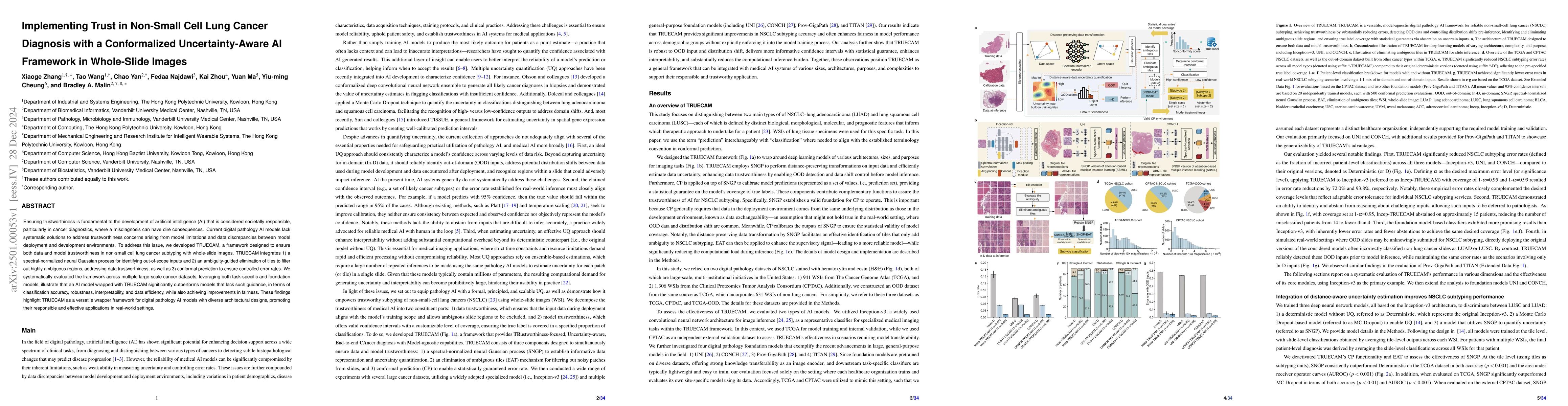 Thumbnail for Implementing Trust in Non-Small Cell Lung Cancer Diagnosis with a
  Conformalized Uncertainty-Aware AI Framework in Whole-Slide Images