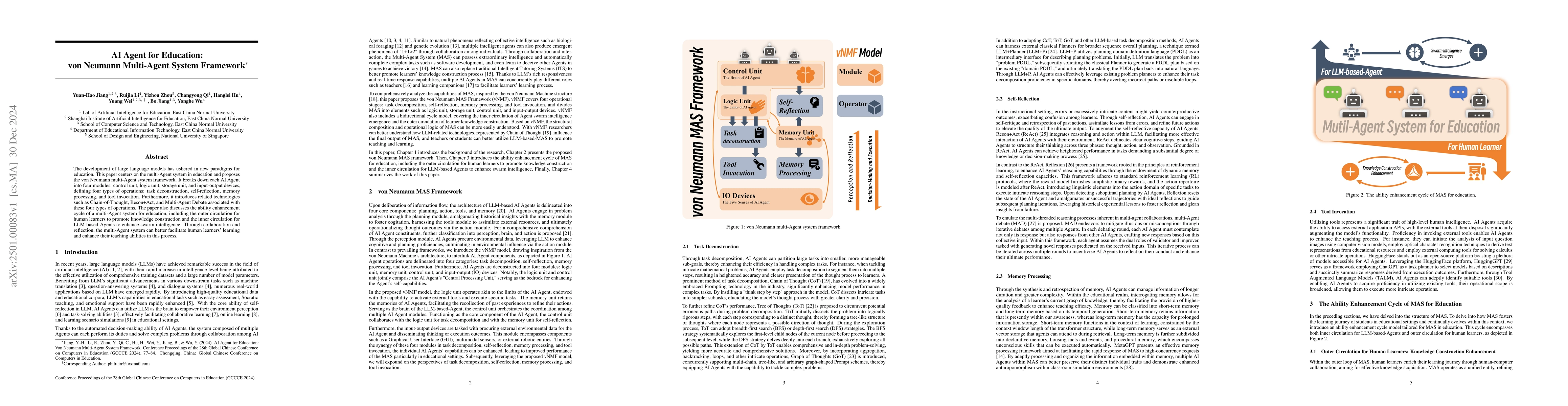 Thumbnail for AI Agent for Education: von Neumann Multi-Agent System Framework