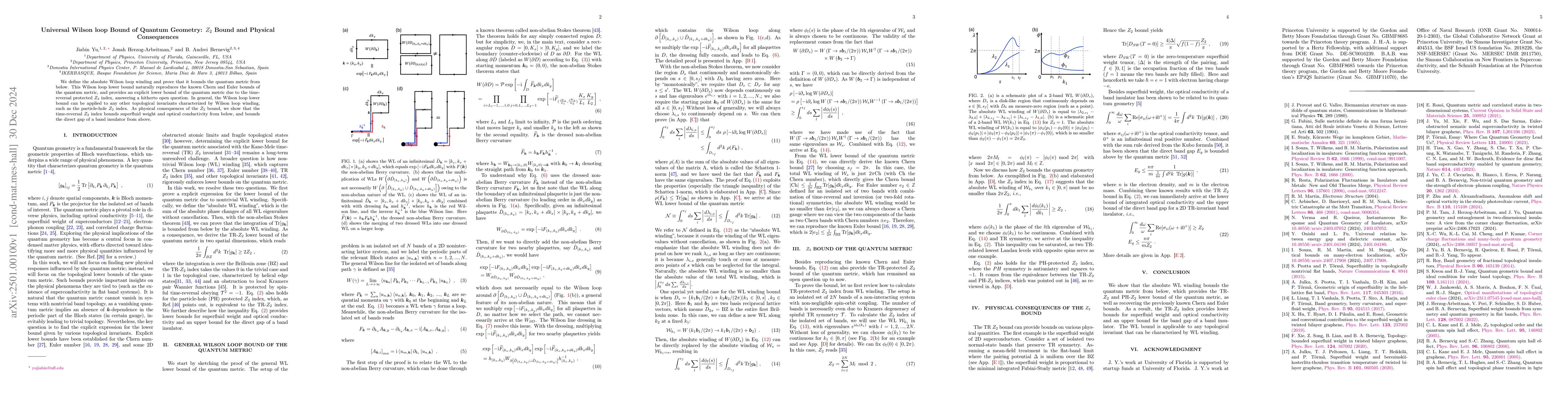 Thumbnail for Universal Wilson loop Bound of Quantum Geometry: $Z_2$ Bound and
  Physical Consequences