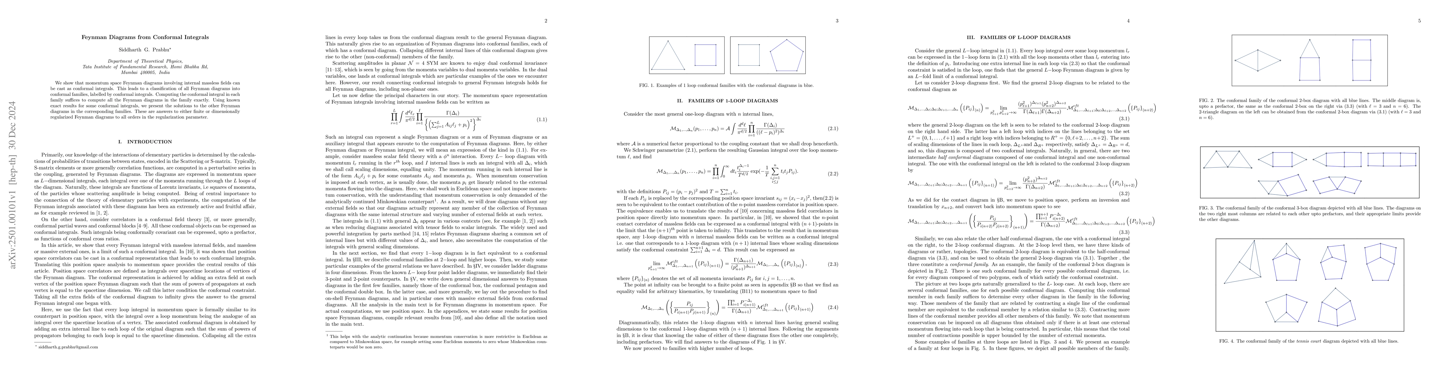 Thumbnail for Feynman Diagrams from Conformal Integrals