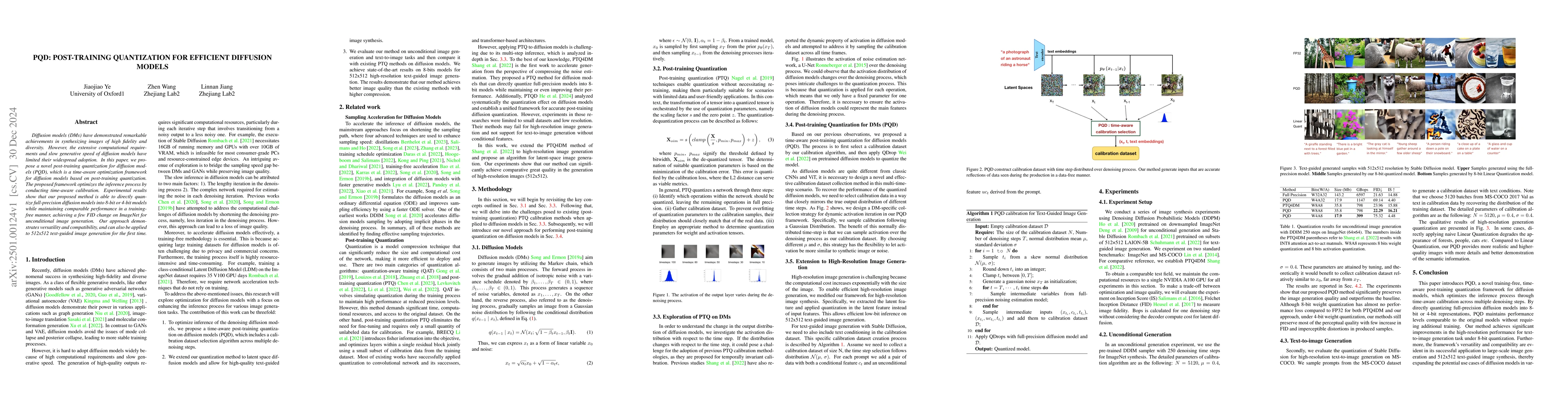 Thumbnail for PQD: Post-training Quantization for Efficient Diffusion Models