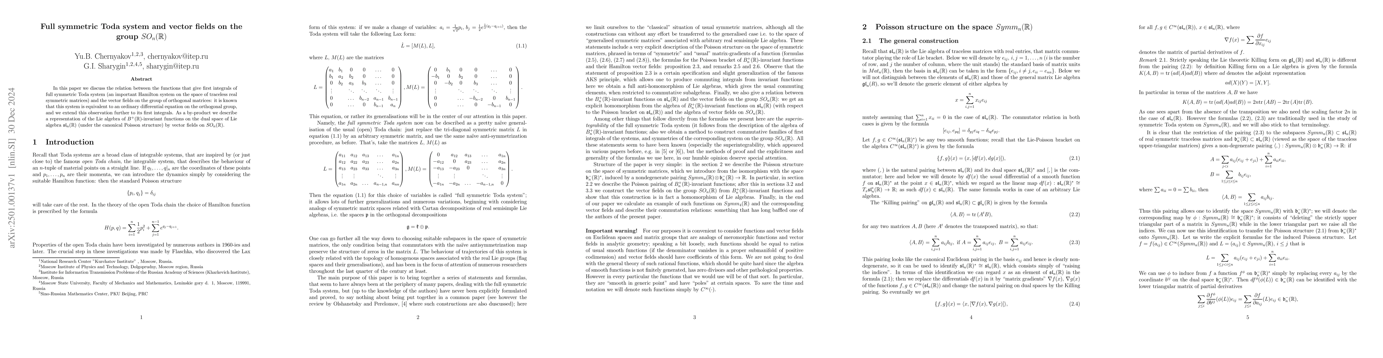 Thumbnail for Full symmetric Toda system and vector fields on the group $SO_n(\R)$