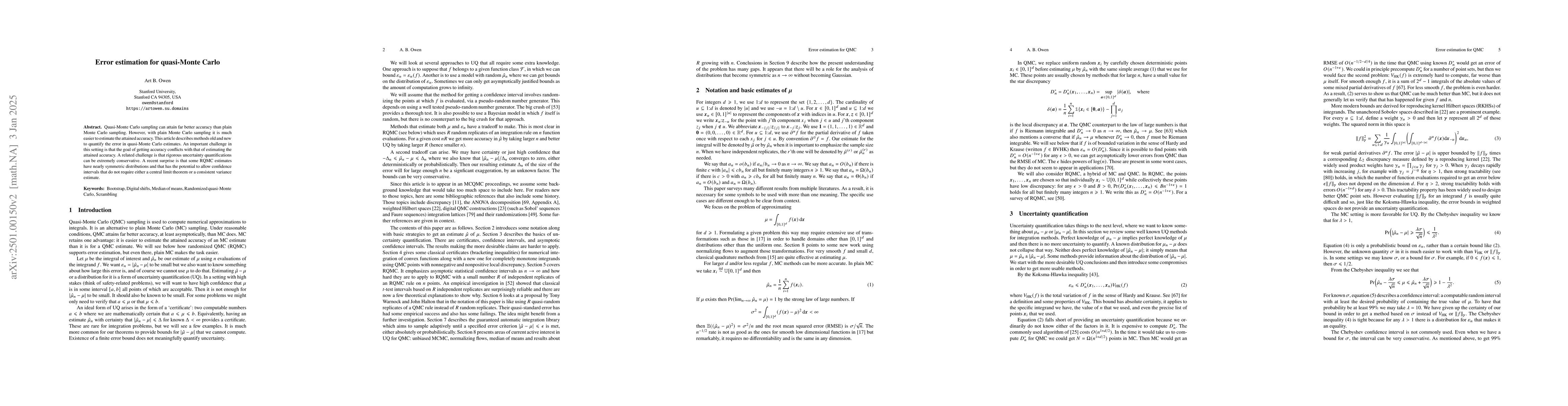 Thumbnail for Error estimation for quasi-Monte Carlo