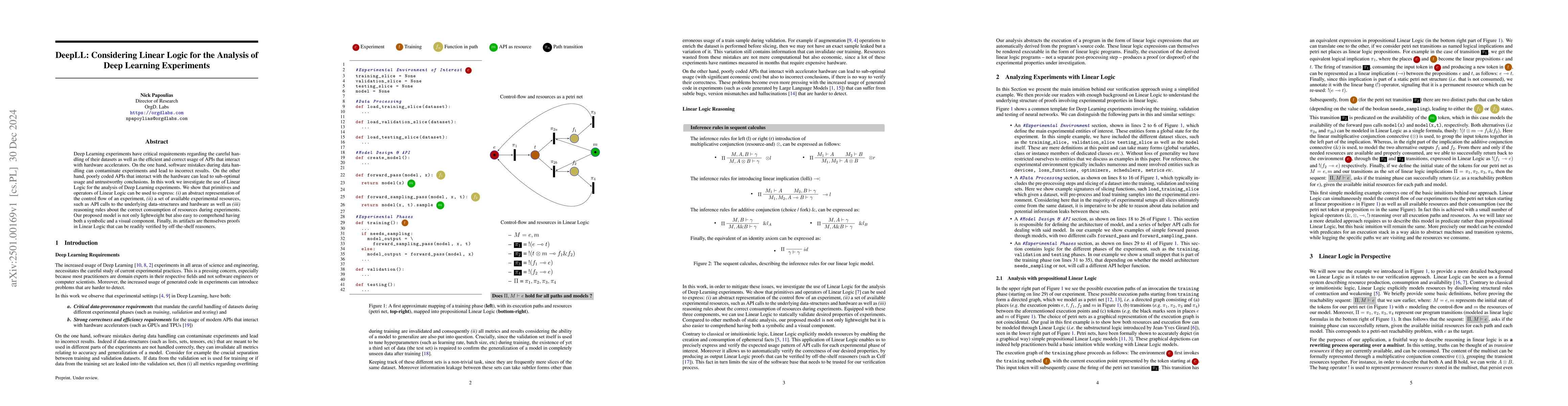 Thumbnail for DeepLL: Considering Linear Logic for the Analysis of Deep Learning
  Experiments