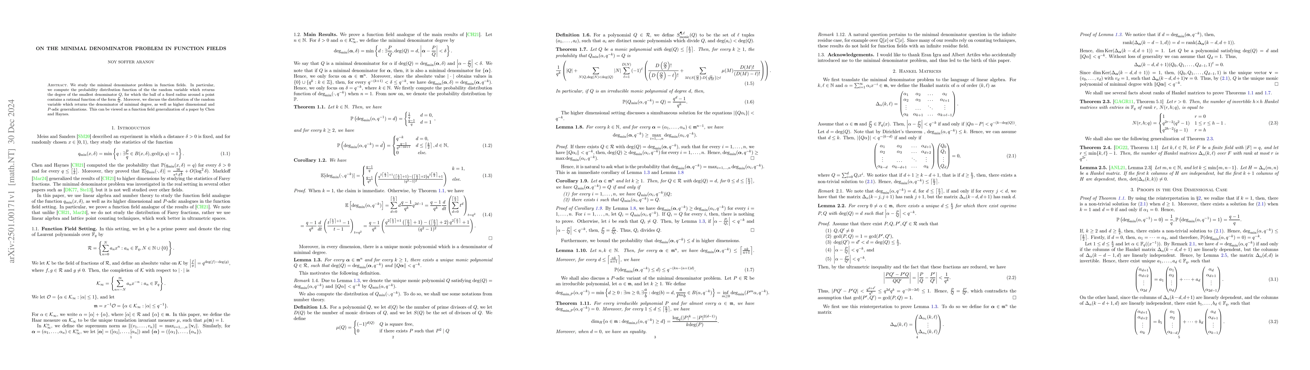 Thumbnail for On the Minimal Denominator Problem in Function Fields