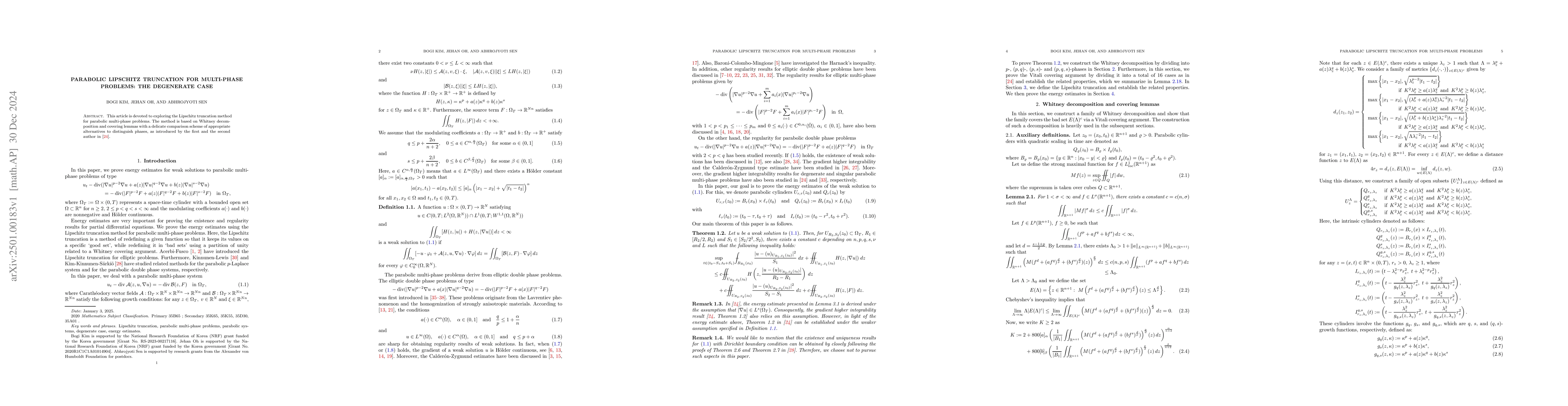 Thumbnail for Parabolic Lipschitz truncation for multi-phase problems: the degenerate
  case