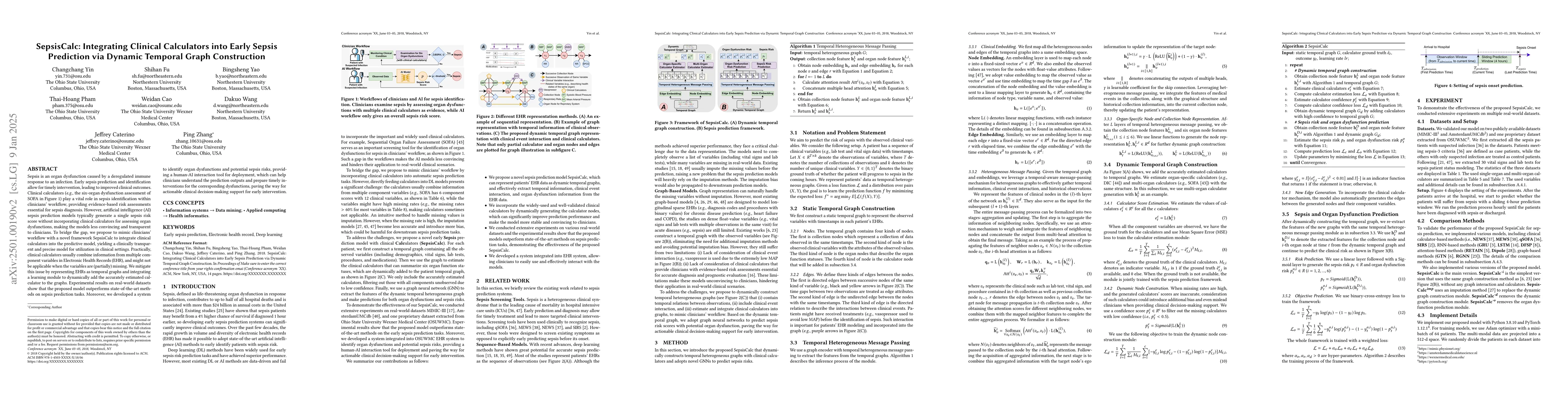 Thumbnail for SepsisCalc: Integrating Clinical Calculators into Early Sepsis
  Prediction via Dynamic Temporal Graph Construction