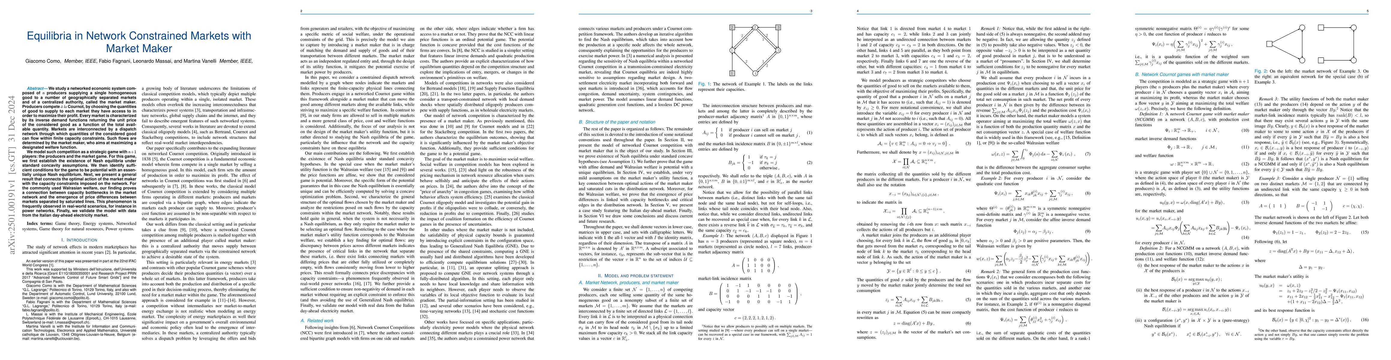Thumbnail for Equilibria in Network Constrained Markets with Market Maker