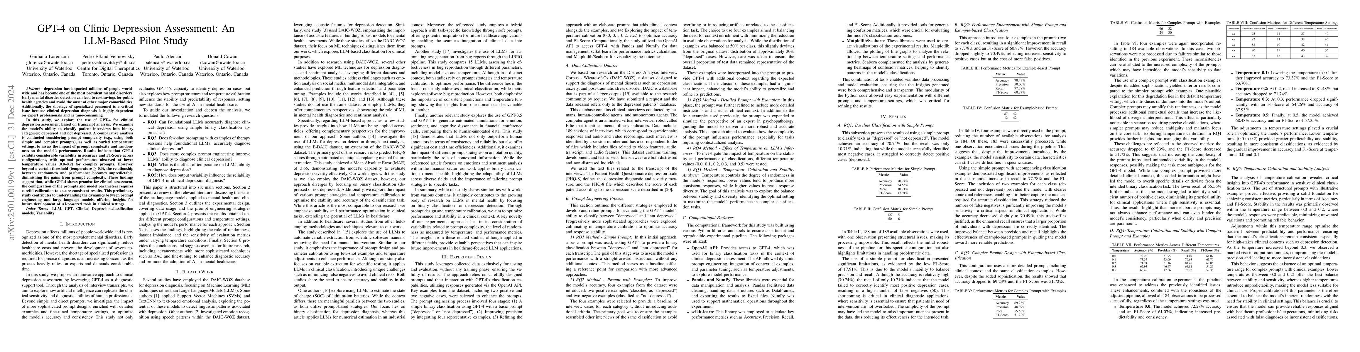 Thumbnail for GPT-4 on Clinic Depression Assessment: An LLM-Based Pilot Study