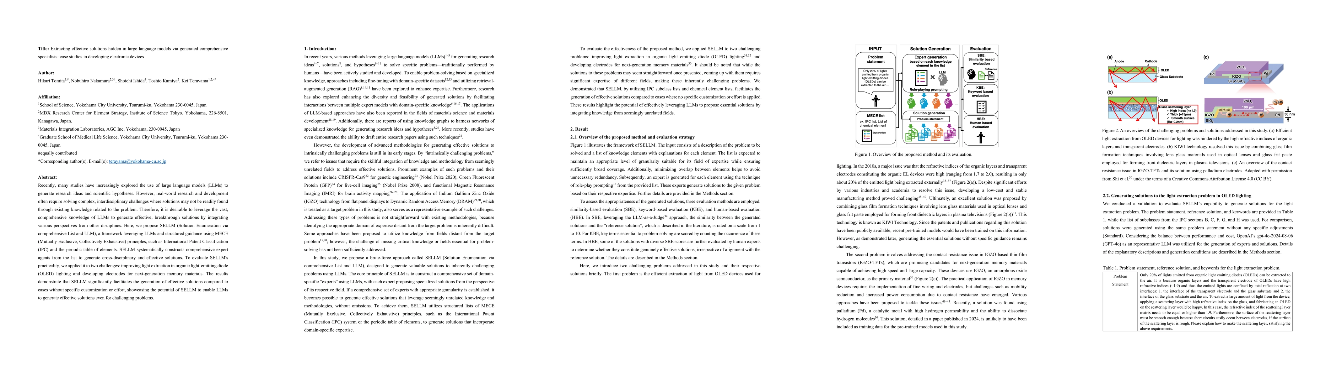Thumbnail for Extracting effective solutions hidden in large language models via
  generated comprehensive specialists: case studies in developing electronic
  devices