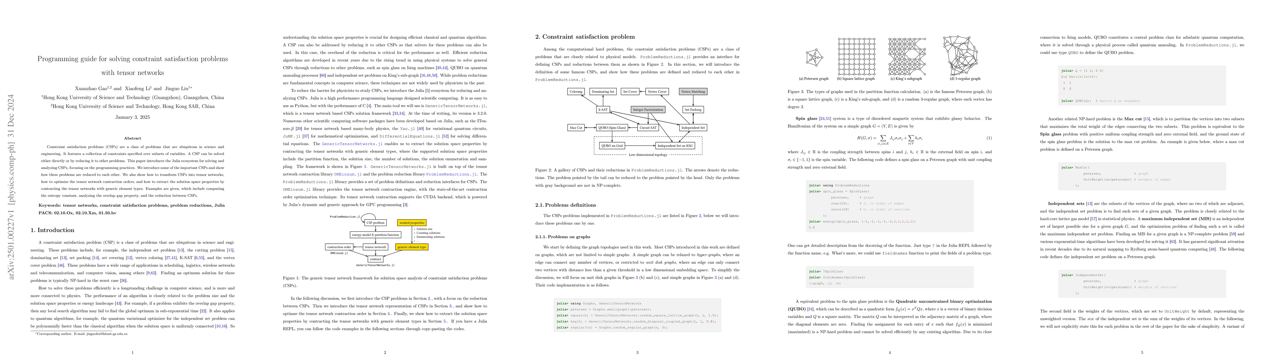 Thumbnail for Programming guide for solving constraint satisfaction problems with
  tensor networks