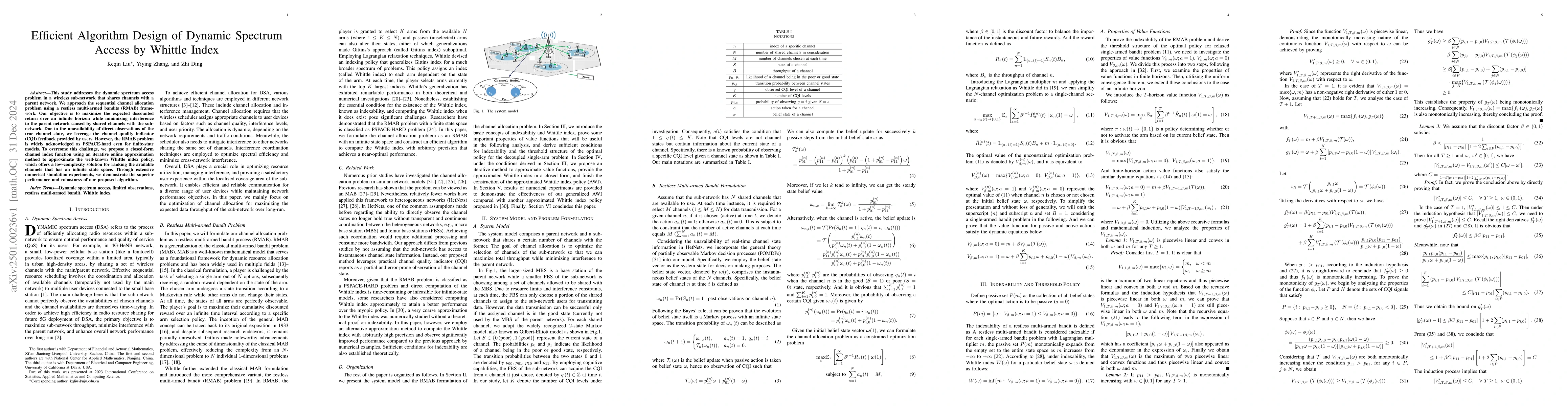 Thumbnail for Efficient Algorithm Design of Dynamic Spectrum Access by Whittle Index