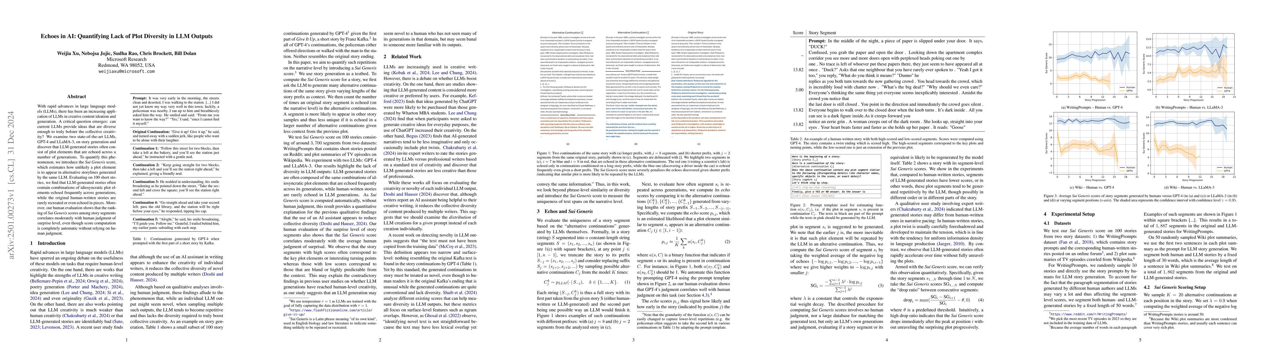 Thumbnail for Echoes in AI: Quantifying Lack of Plot Diversity in LLM Outputs