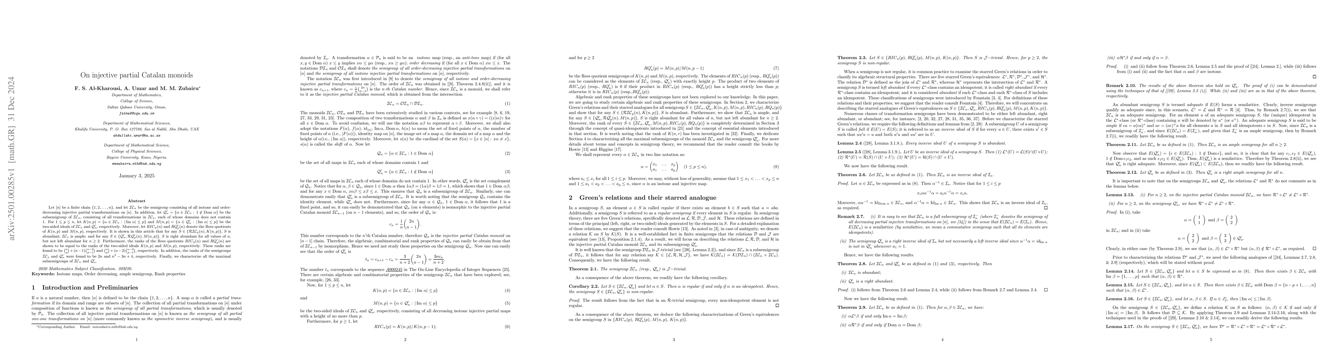 Thumbnail for On injective partial Catalan monoids