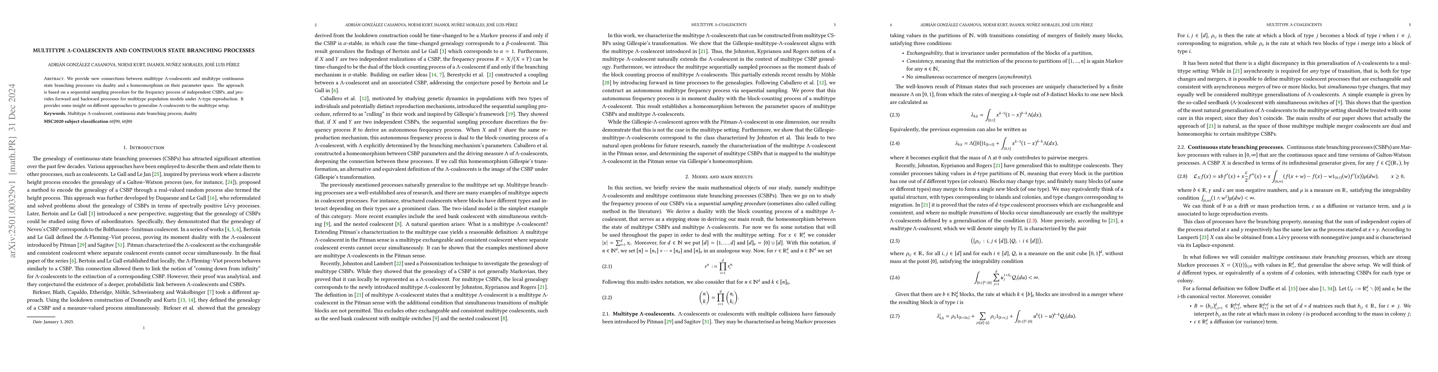 Thumbnail for Multitype $Λ$-coalescents and continuous state branching processes