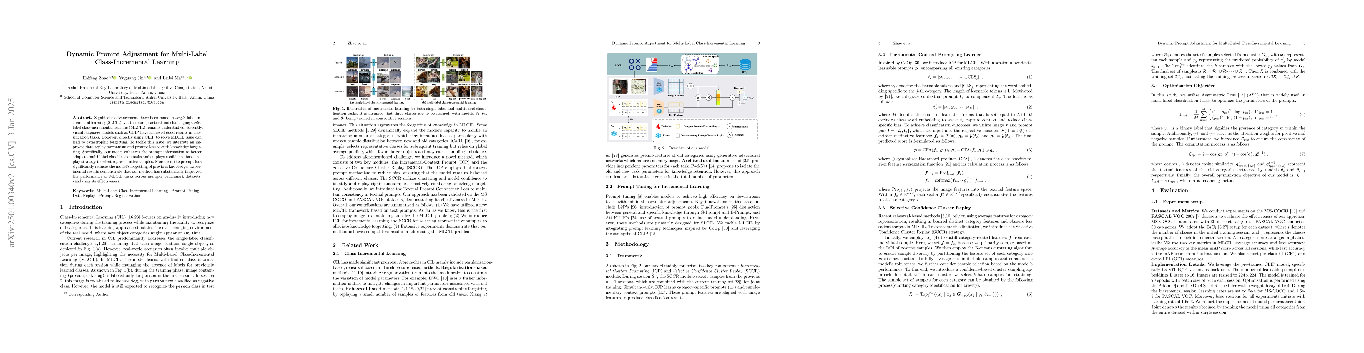 Thumbnail for Dynamic Prompt Adjustment for Multi-Label Class-Incremental Learning