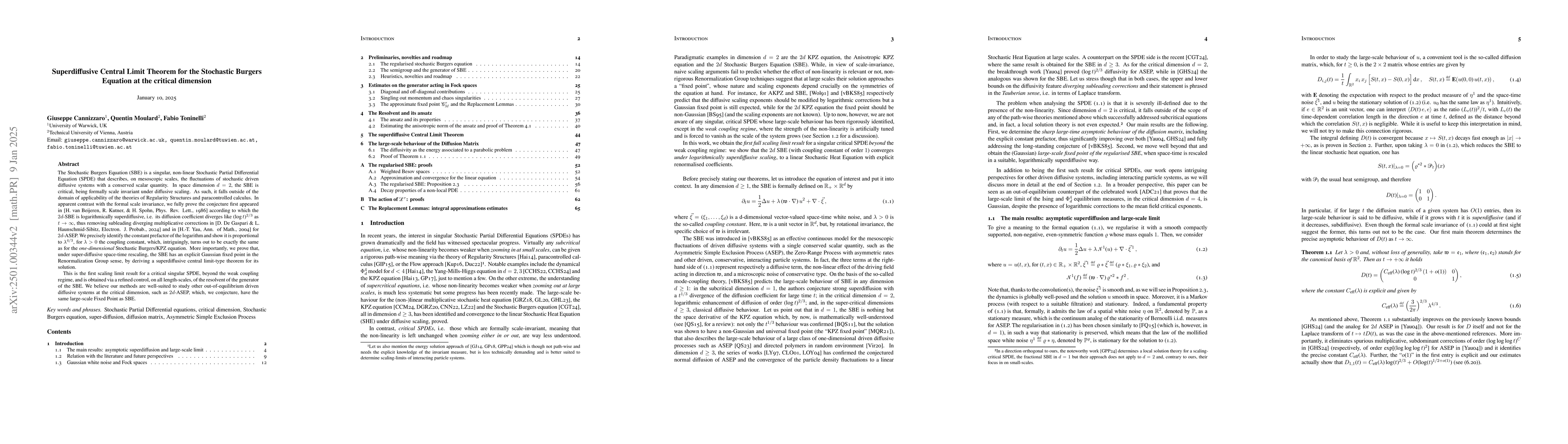 Thumbnail for Superdiffusive Central Limit Theorem for the Stochastic Burgers Equation
  at the critical dimension