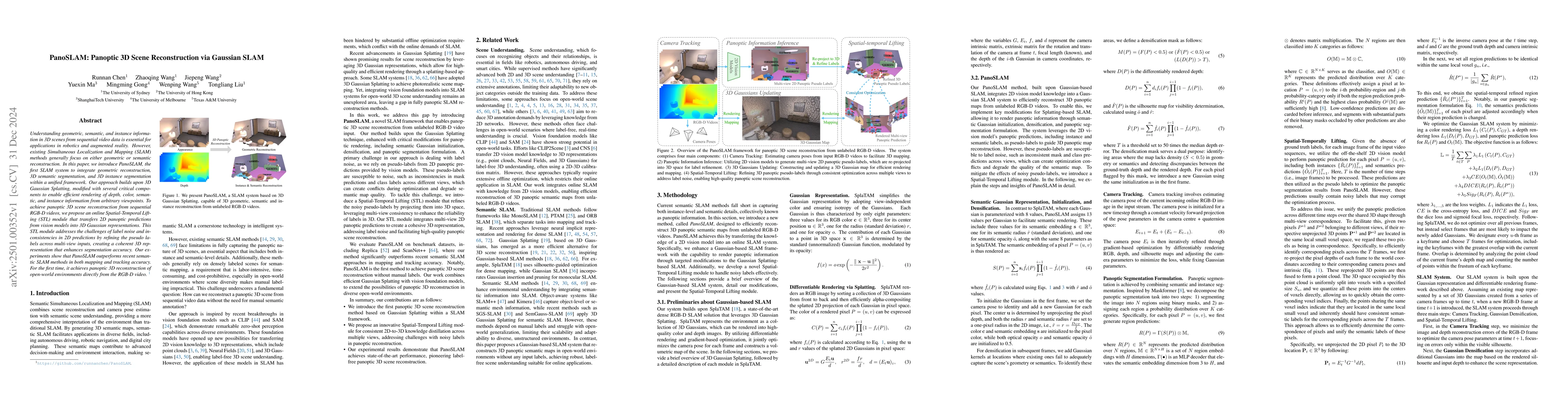 Thumbnail for PanoSLAM: Panoptic 3D Scene Reconstruction via Gaussian SLAM