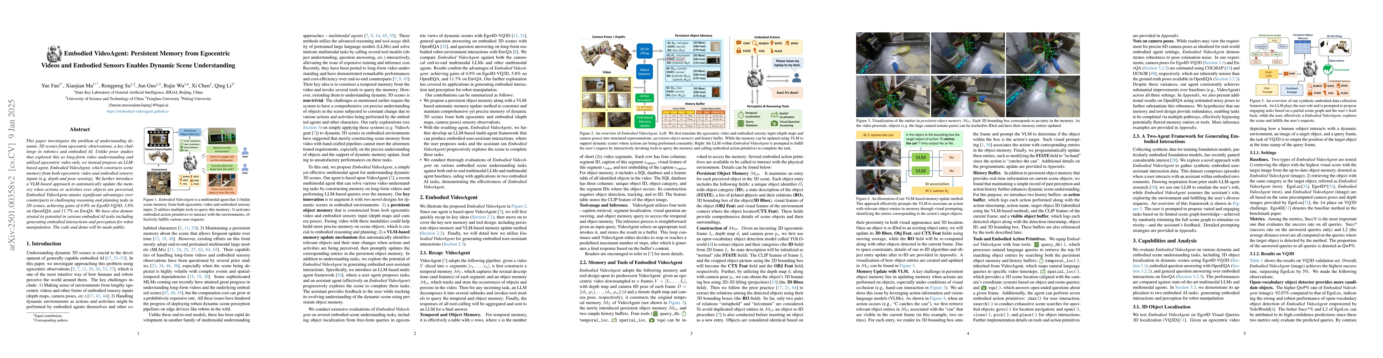 Thumbnail for Embodied VideoAgent: Persistent Memory from Egocentric Videos and
  Embodied Sensors Enables Dynamic Scene Understanding