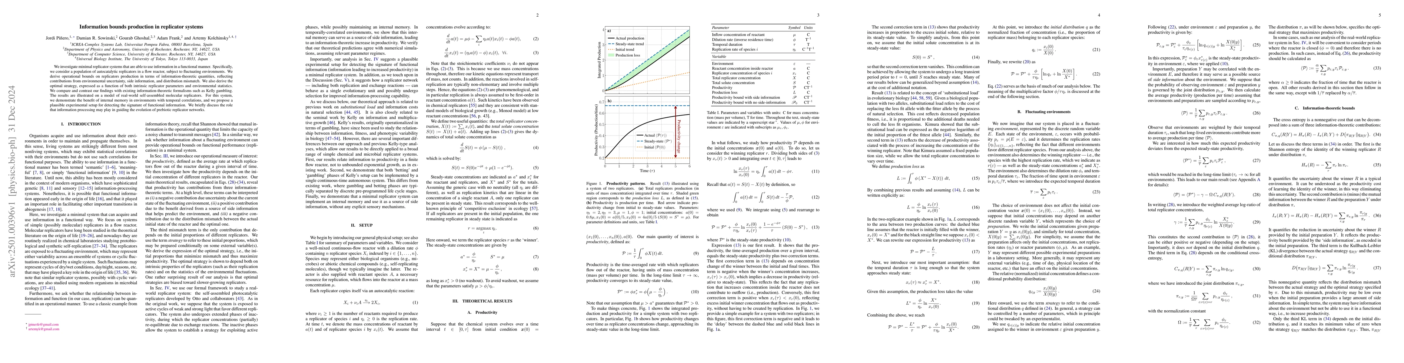Thumbnail for Information bounds production in replicator systems
