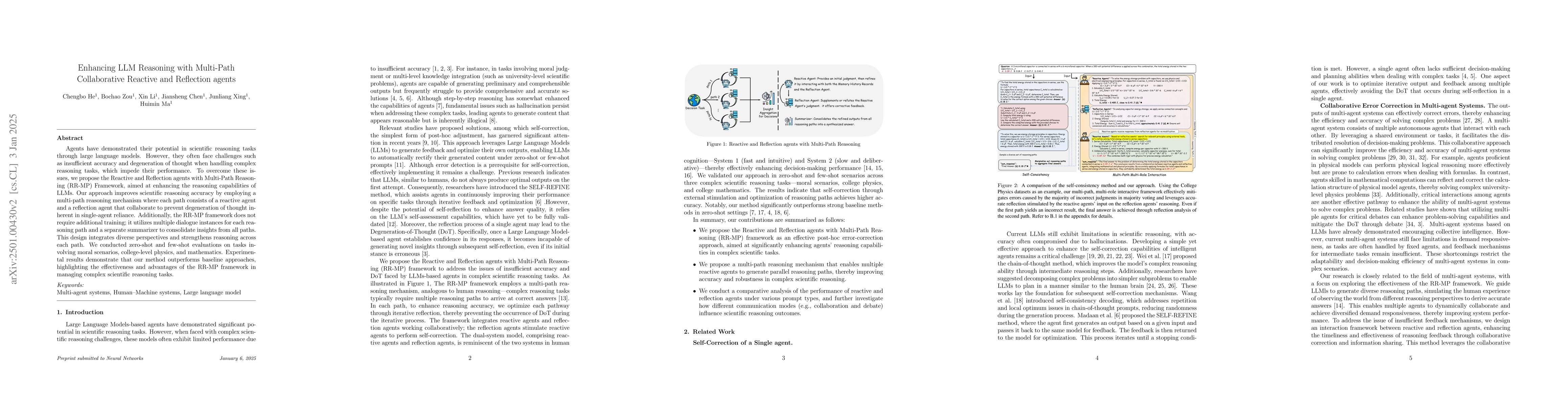 Thumbnail for Enhancing LLM Reasoning with Multi-Path Collaborative Reactive and
  Reflection agents