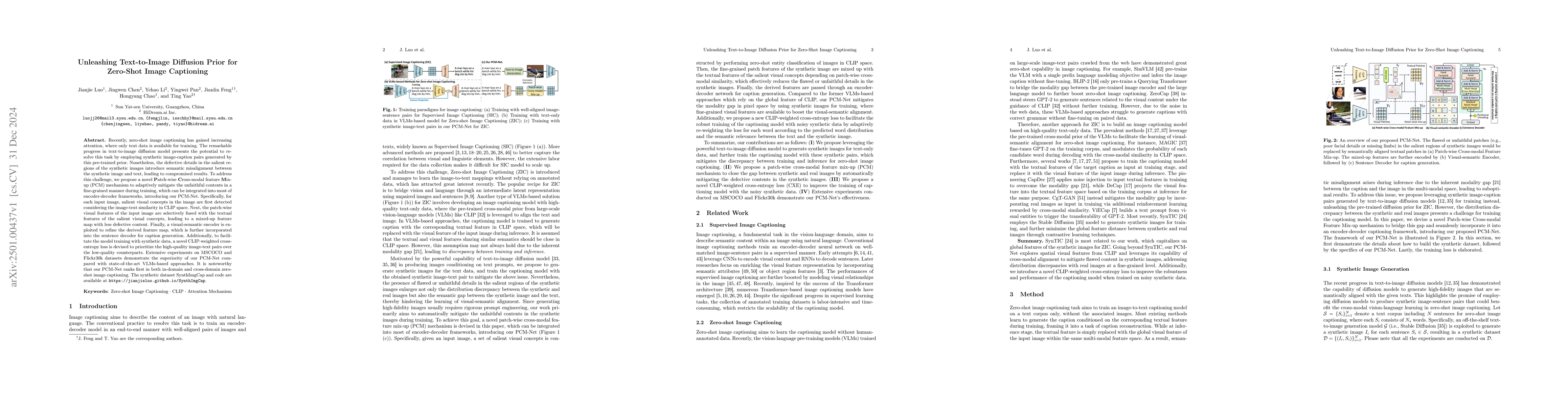 Thumbnail for Unleashing Text-to-Image Diffusion Prior for Zero-Shot Image Captioning