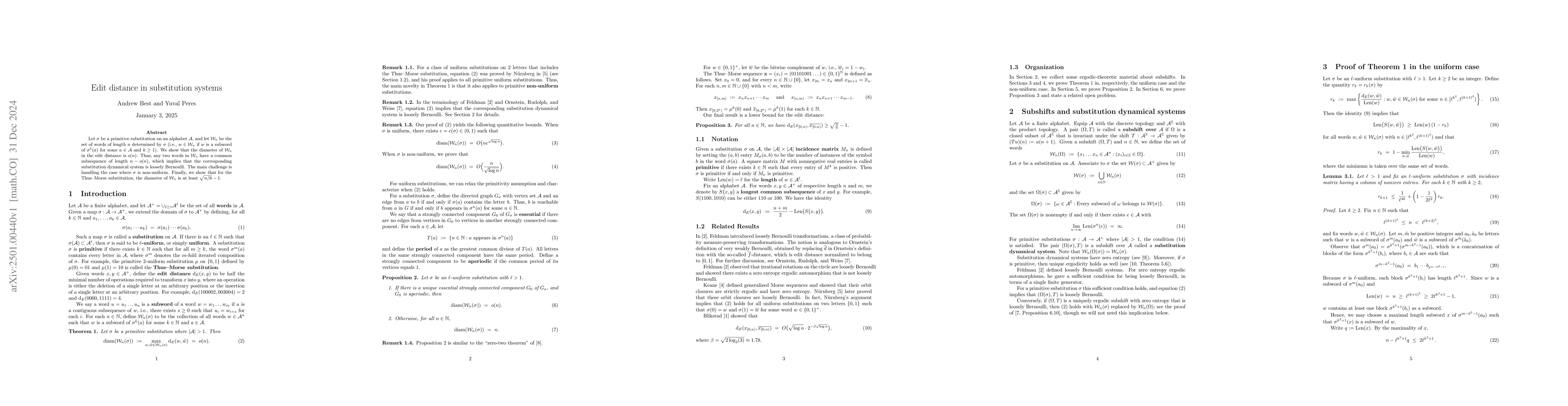 Thumbnail for Edit distance in substitution systems