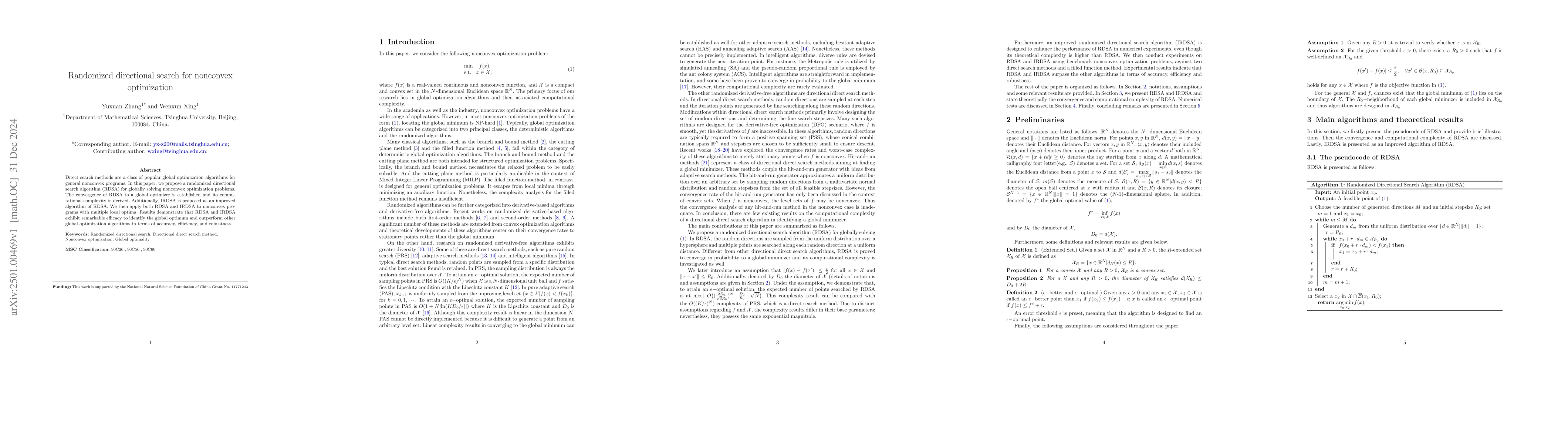 Thumbnail for Randomized directional search for nonconvex optimization
