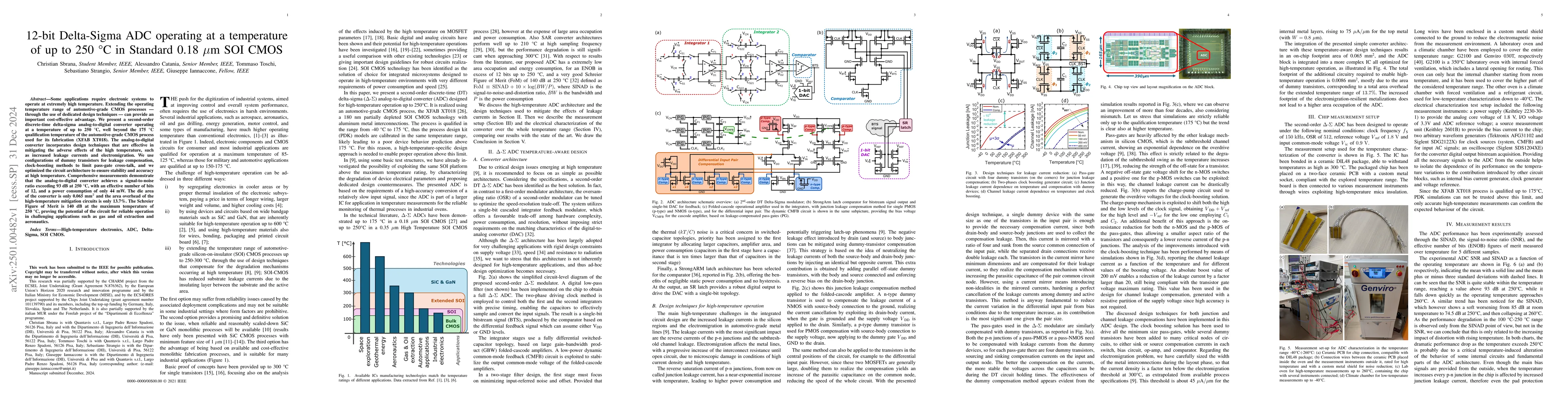 Thumbnail for 12-bit Delta-Sigma ADC operating at a temperature of up to 250C in
  Standard 0.18 $μ$m SOI CMOS