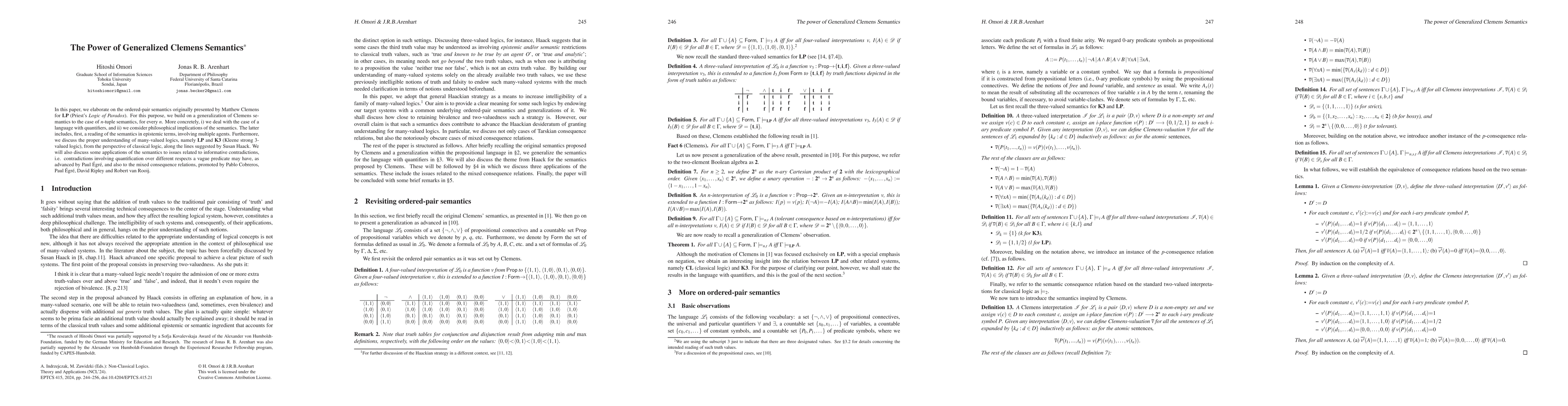 Thumbnail for The Power of Generalized Clemens Semantics