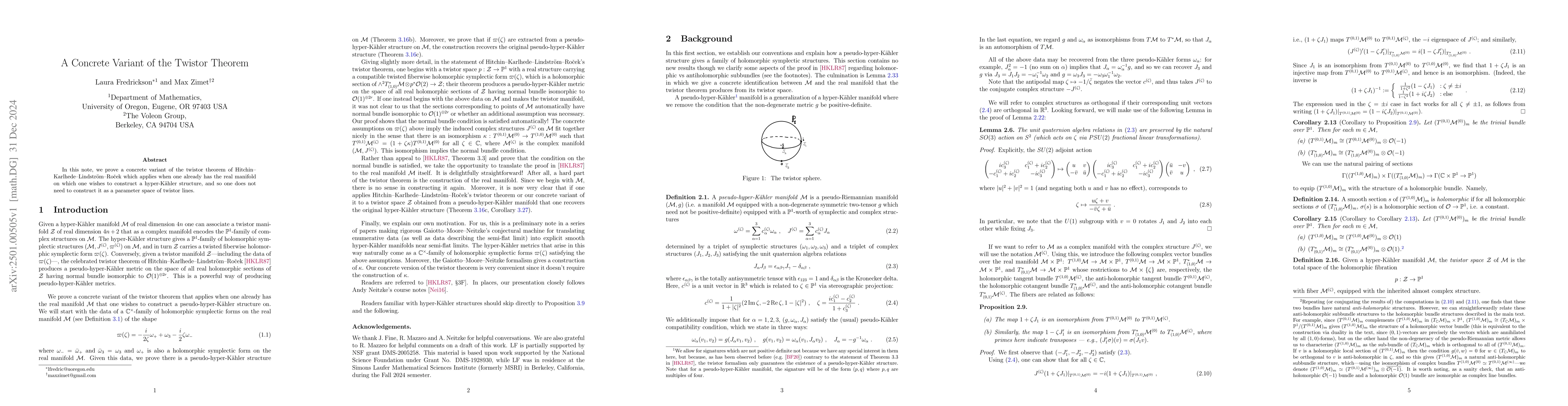 Thumbnail for A Concrete Variant of the Twistor Theorem