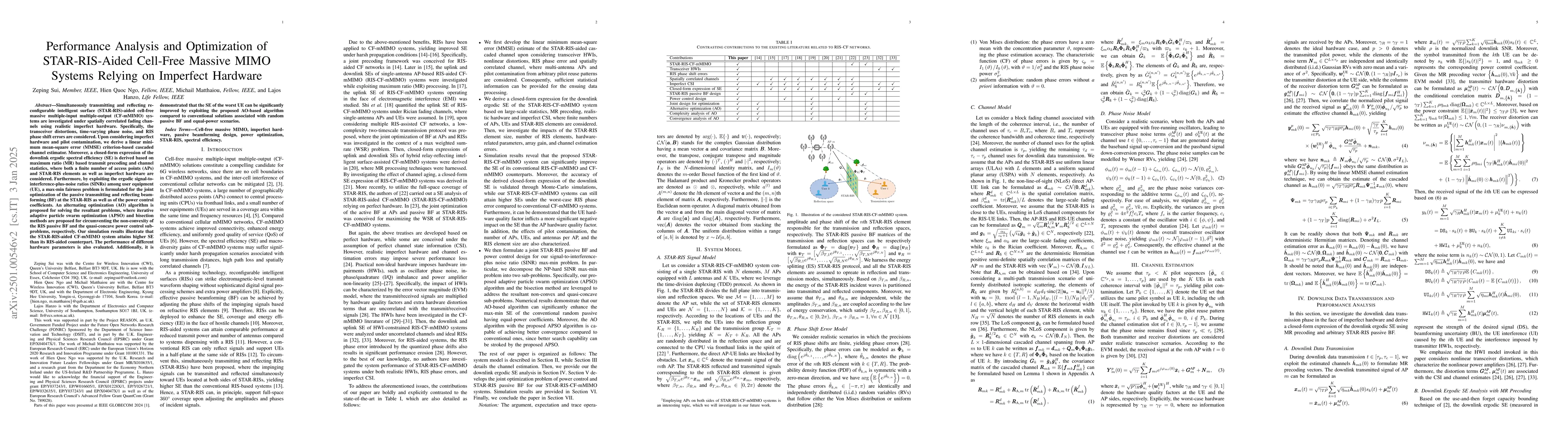 Thumbnail for Performance Analysis and Optimization of STAR-RIS-Aided Cell-Free
  Massive MIMO Systems Relying on Imperfect Hardware
